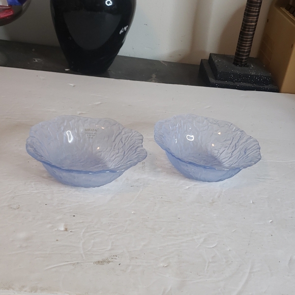 Mikasa Dining Mikasa Glass Salad Bowls Frosted X2 Poshmark